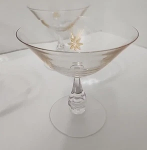 4 Tiffin-Franciscan Jupiter Champagne Sherbet Glass Barware MCM - Picture 1 of 10