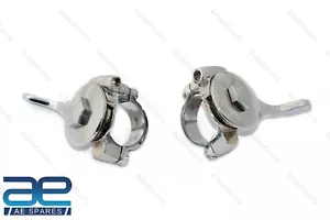 Left Right Chrome Plated Choke Lever Set Pair 1" Inch For Norton BSA - Picture 1 of 9