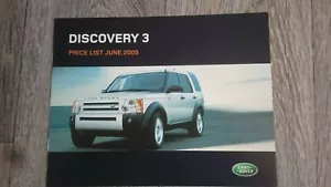 Land Rover Discovery 3 TDV6 5 7 Sitze 4.4 V8 S SE HSE UK Preisliste 2005 - Bild 1 von 1