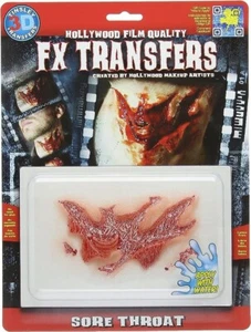 Transferencias Tinsley Dolor de Garganta 3D Transferencia FX Fácil de Aplicar Parece Heridas Reales - Imagen 1 de 2