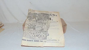 AGRICULTURAL ALMANAC 1934 LANCASTER PA ORIGINAL - Picture 1 of 4