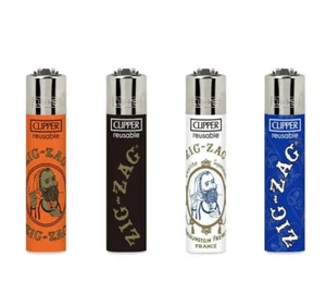 PACK DE 4 - Clipper Clásico Colección Zig-Zag Encendedores Reutilizables Envío Rápido Gratis - Imagen 1 de 4