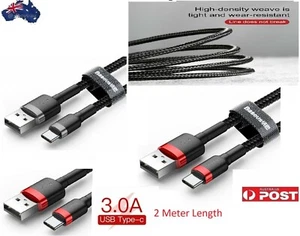 USB Type-C Quick Charger Cable QC3.0 Charging Cord for Samsung Huawei - Picture 1 of 4