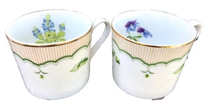Georges Briard Private Collection Floral Teacups Texas Bluebonnet & Bird Violet - Picture 1 of 10