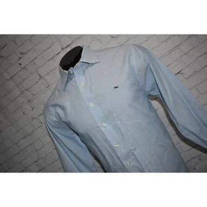 Camisa de vestir Vineyard Vines ballena talla mediana algodón azul abotonada - Imagen 1 de 6