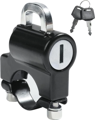 Universal Motorcycle Helmet Lock Anti-Theft Cable with Keys & Mount - Image 1 of 4