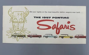 1957 PONTIAC SAFARI Automobile STATION WAGON Brochure ADVERTISING Vintage Auto - Picture 1 of 9