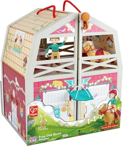 25Pc Hape Pony Ranch Barn Stable Club Doll House Kids/Childrens Playset Toy 3Y+ - Picture 1 of 12