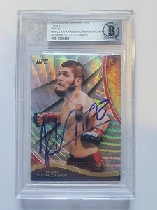 Khabib Nurmagomedov 2018 Topps Chrome Tier Auto Signed Slabbed Beckett BAS 15/99 - Picture 1 of 2