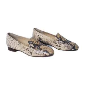 COLE HAAN Women's Go-To Python Leather  Loafers,  Size 7B, Gray/Ivory - Picture 1 of 12