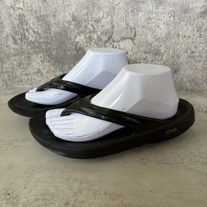 Sandalias de recuperación Oofos Oolala para mujer talla 9 terapéuticas negras tanga cómoda - Imagen 1 de 10