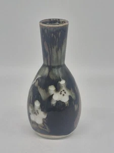 Vintage Wony Ltd. Blumenvase MCM abstrakte Salzglasur 5" - Bild 1 von 3