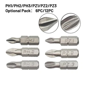 6/12pcs Screwdriver Bit Parts Replacement Wear Resistance 25mm Anti-Slip - Picture 1 of 20