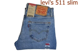 Jeans levis 511 Uomo slim fit Pantaloni Elasticizzati denim levi's chiari w28 42 - Imagen 1 de 10