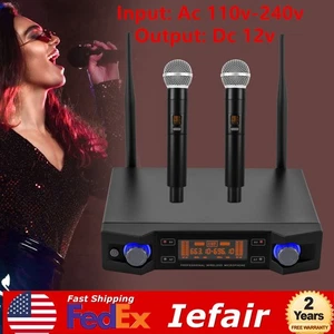 Sistema de micrófono inalámbrico doble profesional para SHURE SM58 conjunto de micrófono inalámbrico UHF - Imagen 1 de 20