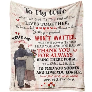 To My Wife Blanket from Husband,Valentines Day Gifts for Wife,Wedding Anniver... - Picture 1 of 7