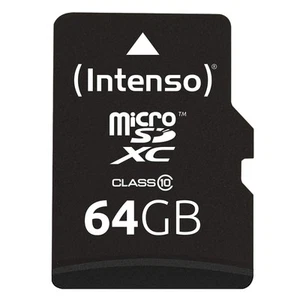 Micro Sd Memory Card With Adaptor Intenso 3413490 64 Gb Class 10 NEU - Zdjęcie 1 z 6