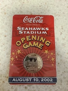2002 Seattle Seahawks Stadium Opening Game Coin Coca Cola - NFL Football coke ad - Picture 1 of 2