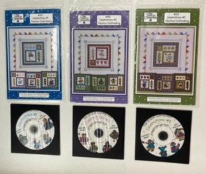 The Stitch Connection CELEBRATIONS #1, #2 & #3 Machine Embroidery CD Patterns - Picture 1 of 8