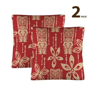 Home decor Pillow Cover,  Linen Pillow Case 18x18 inch. Tiki Bar Deco - Picture 1 of 5