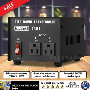 200W 240V TO 110V Step Down Stepdown Transformer Converter Voltage Safety - Picture 1 of 12