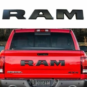 For 2015-2020 Ram 1500 Rear Tailgate Letters Emblem Inserts Badges Matte Black - Bild 1 von 3