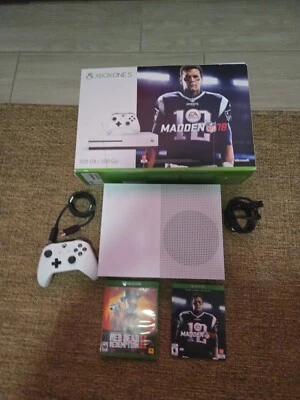 Microsoft Xbox One S Madden 18 Bundle 500GB White Console Red Dead Redemption 2 - Image 1 of 3