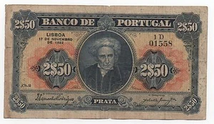 PORTUGAL 2.5 2$50 ESCUDOS 1922 PICK 127 LOOK SCANS - Picture 1 of 2