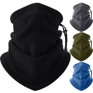Winter Fleece Neck Warmer Gaiter Balaclava Ski Face Mask Scarf Windproof Bandana - Picture 1 of 31
