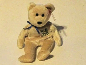 TY Beanie Baby Premier The Bear - UK Portsmouth Football With Tags - Picture 1 of 4