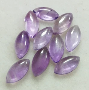 6.20 Ct Natural Purple Amethyst Calibrated Lot Marquise Cabochon Lustrous 8x4 MM - Picture 1 of 5