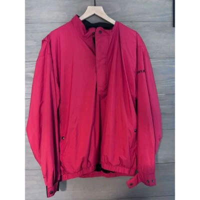 Dry Joys by Foot Joy FJ 男式套衫红色高尔夫夹克 L 码长袖 — 第 1/4 张图片