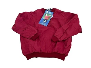 NUEVO CON ETIQUETAS Sunderland Of Scotland Mujer M Rojo Impermeable Pullover Chaqueta de Golf - Imagen 1 de 7