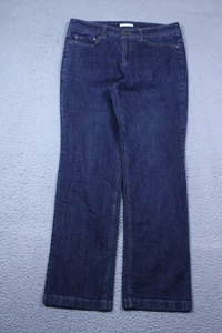 Jones New York Jeans Womens 10 Blue Mid Rise Straight Dark Wash Stretch 32x29 - Picture 1 of 12