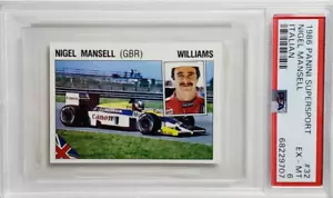 1987 Panini Supersport UK #32 Nigel Mansell F1 Racing Card PSA 6 EX-MT - Picture 1 of 4