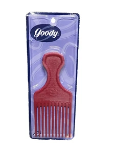 Vintage Goody USA 1999 rot strukturiert Haarlifting Pick Kamm entwirren Stil Flusen - Bild 1 von 4