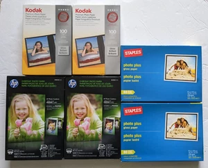 Lot Photo Paper 4x6 Brand New 6 Sealed Packs 520 Sheets Kodak HP Staples - Afbeelding 1 van 1