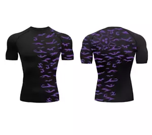 Rashguard - Kompressionsshirt Anime Naruto Uchiha Cosplay MMA BJJ Wrestling DBZ - Bild 1 von 9