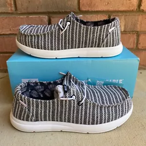 Reef Cushion Breakwater Slip On Shoes Women’s Size 9 Black Stripe CJ4605 NEW - Picture 1 of 14
