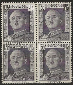 ESPAÑA 1949-1953. EDIFIL 1061. BLOQUE DE 4. "GENERAL FRANCO". VALOR DE 1,35 PTS - Imagen 1 de 1