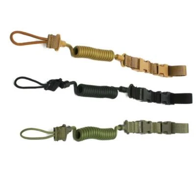 Tactical Elastic Handgun Secure Spring Pistol Lanyard Sling Retention Rope Sling - Image 1 of 4