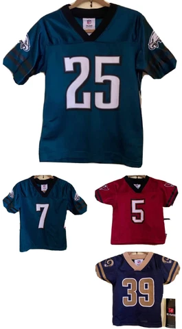 NFL PLAYERS TEAM APPAREL 25 MCCOY, 7 VICK,7 FREEMAN, 39 JACKSON  KIDS JERSEY NWT Cover