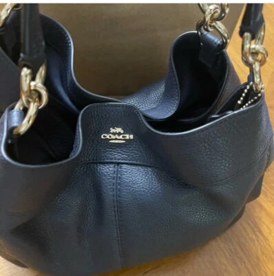 Coach Shoulder Bag dark navy blue  Leather - Image 1 of 4