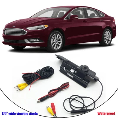 Car Trunk Handle w/ CCD Rear View Camera Backup for Ford Fusion Sedan 2017-2018 - Image 1 of 4