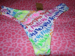 Victoria Secret ROSA Sexy Tanga Cuerda Corte en V LOGO Arco Iris Cepillo Orgullo XS S NUEVO CON ETIQUETAS - Imagen 1 de 2