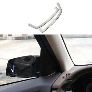 A Pillar Horn Strip Cover Trim 2pcs For Mercedes-Benz GLK 2009-2015 Matte Silver - Picture 1 of 12