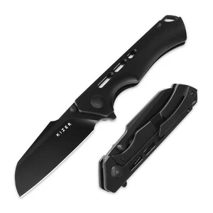 Kizer Crest Sheepsfoot Folding Pocket Knife S35VN Blade Titanium Handle Ki3714A2 - Picture 1 of 9