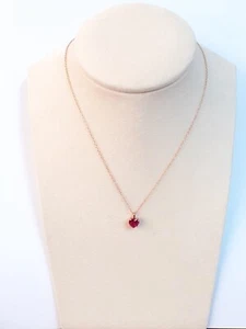 collana donna ragazza argento 925 anallergico rose' cuore rosa - Foto 1 di 4