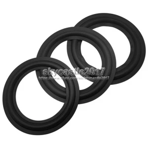 2 pezzi altoparlante 5"/5,5" pollici bordo piegato gomma woofer ricambio cerchio surround - Foto 1 di 10
