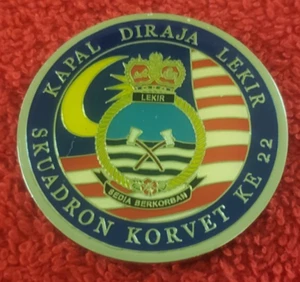 ROYAL MALAYSIAN NAVY SKUADRON KORVET KE22 CHALLENGE COIN USCG NAVY AIR FORCE CHP - Bild 1 von 2